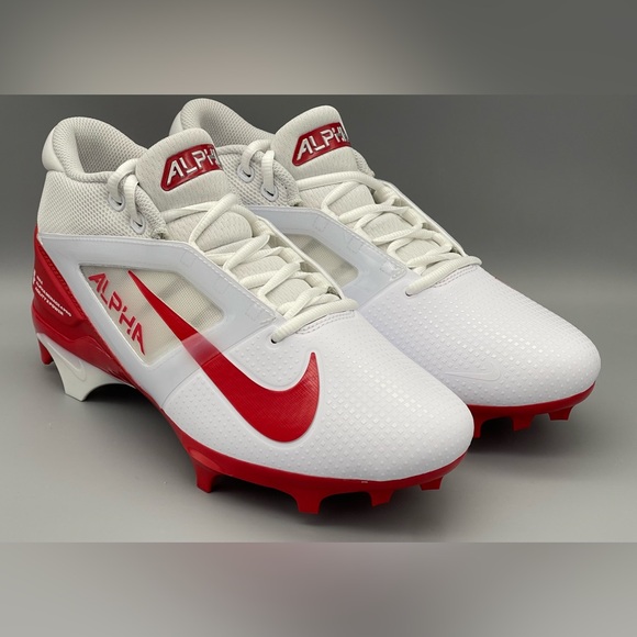 Nike Alpha Menace 4 Pro Football Cleats FD7037-102 Red White Men’s Size 7.5 NEW
